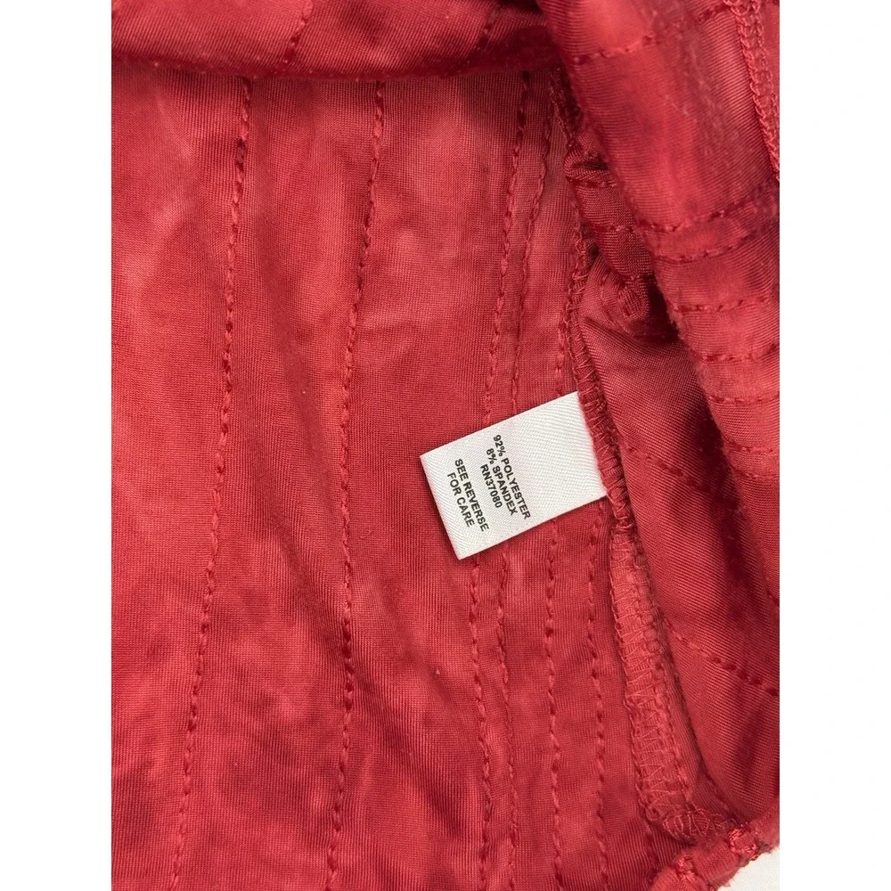 CATO Red Tie Dye Ruffle Top with‎ Sequins - Size Large